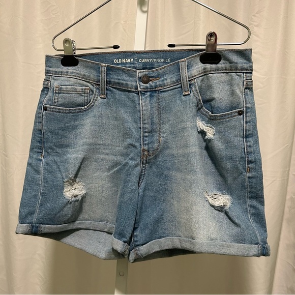 #041 Old Navy Women's Blue Denim Shorts - Picture 2 of 4